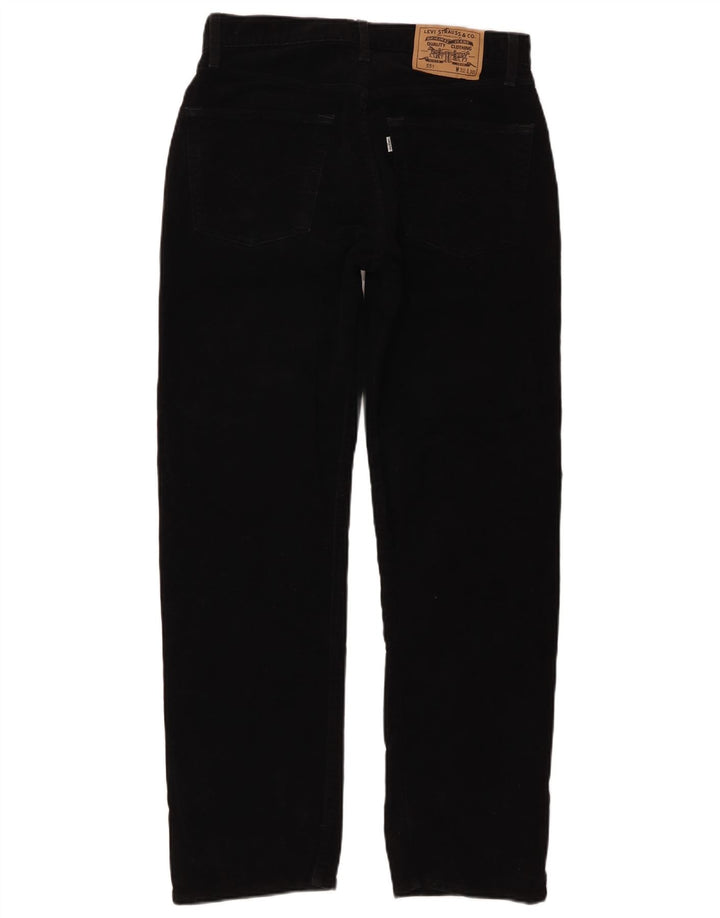 Levi's Herren 551 Straight Jeans W32 L30 Schwarze Baumwolle