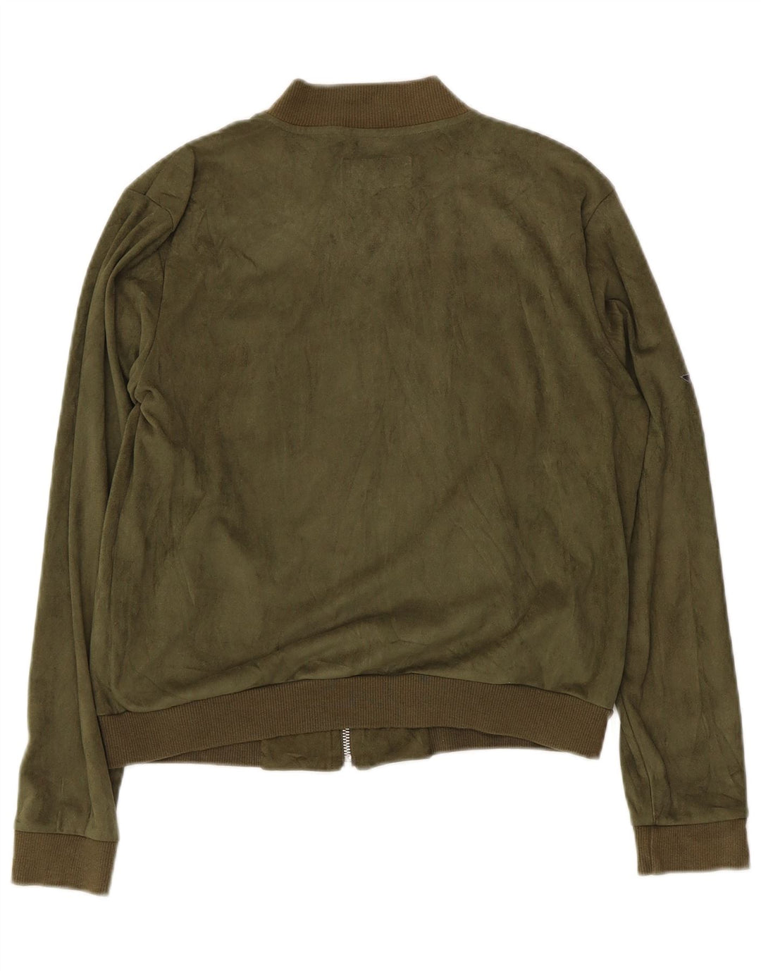 Hard Rock Cafe Damen Dubai Crop Bomberjacke UK 14 Mittelgrünes Polyester