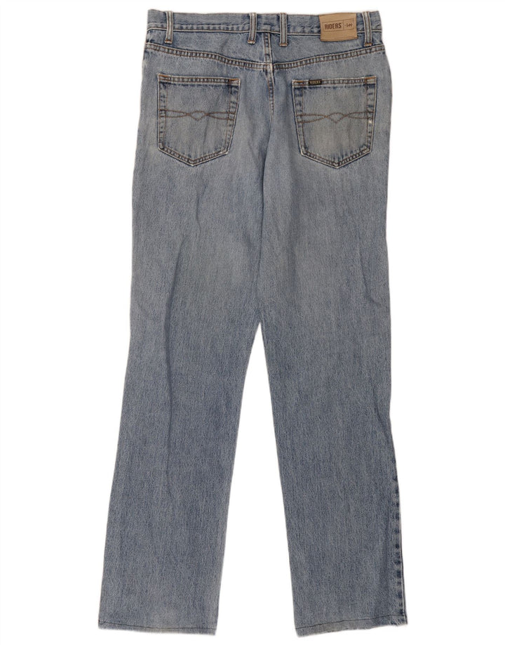Lee Herren Riders Distressed Straight Jeans W34 L33 Blaue Baumwolle