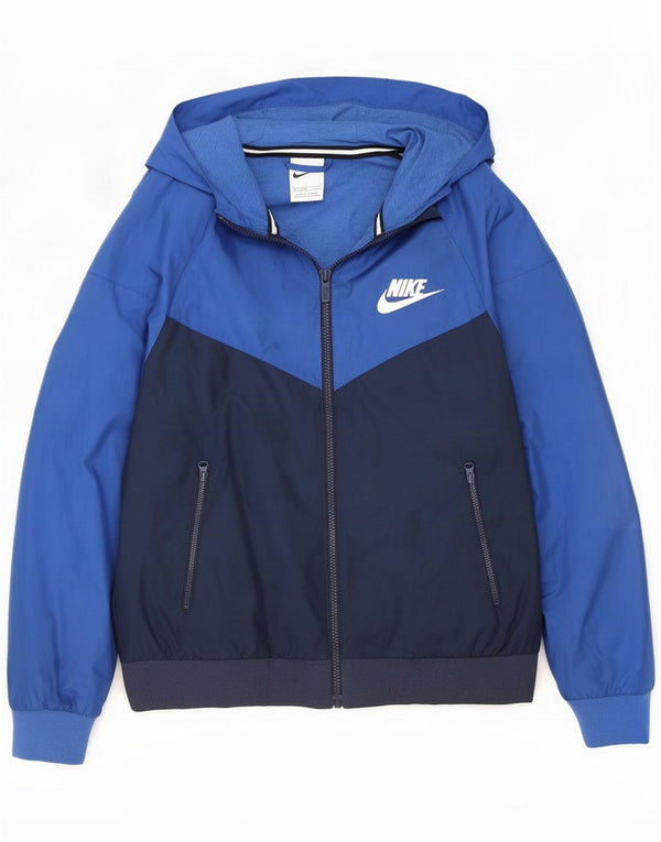 Nike Jungen-Trainingsanzug-Top-Jacke, 12–13 Jahre, groß, Marineblau, Farbblock