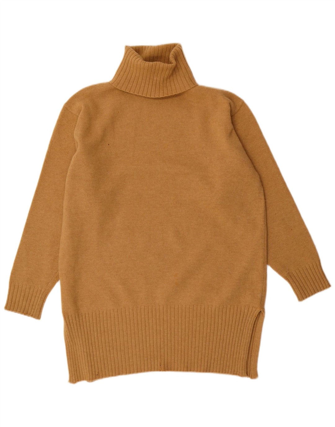 MAX MARA Übergroßer Rollkragenpullover für Damen, UK 10, kleine braune Wolle