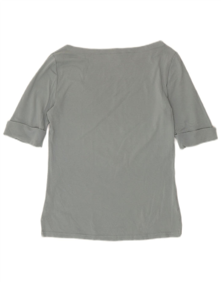 Ralph Lauren Damen-Top mit 3/4-Ärmeln, UK-Größe 12, Mittelgrau