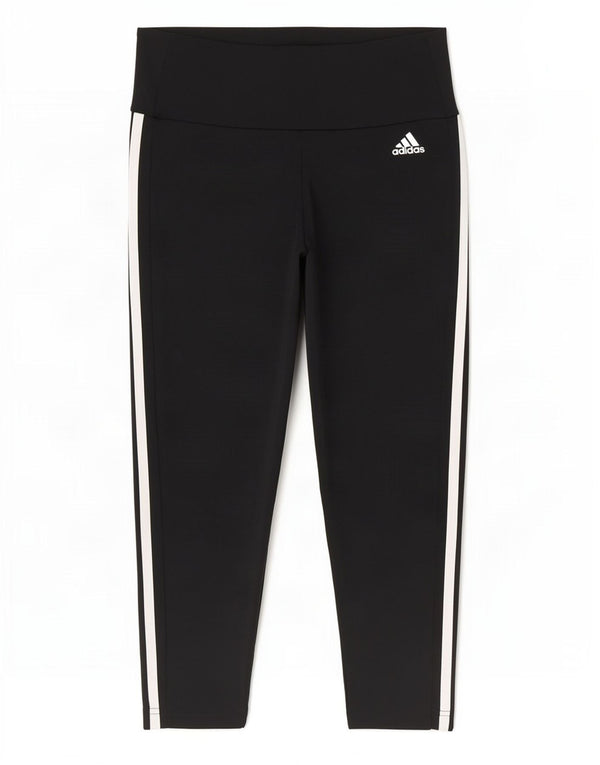 Adidas Damen Aeroready Capri Leggings UK 8/10 Small Schwarz Polyester