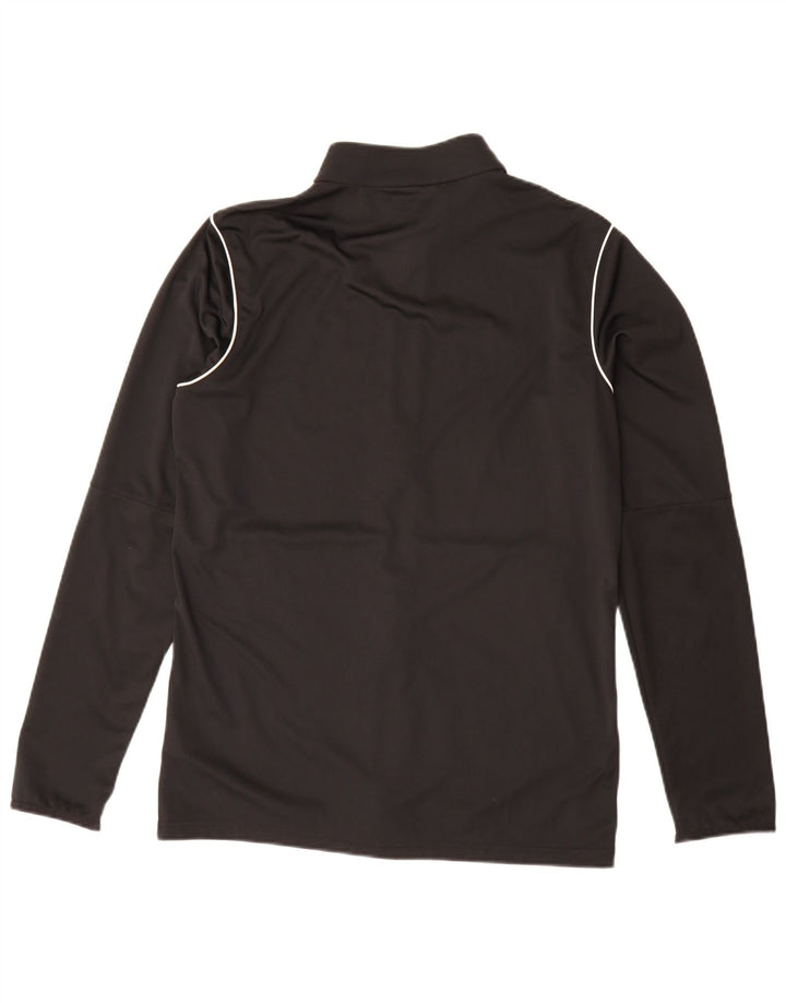 Nike Herren Dri Fit Graphic Trainingsanzug-Top-Jacke aus mittelschwarzem Polyester