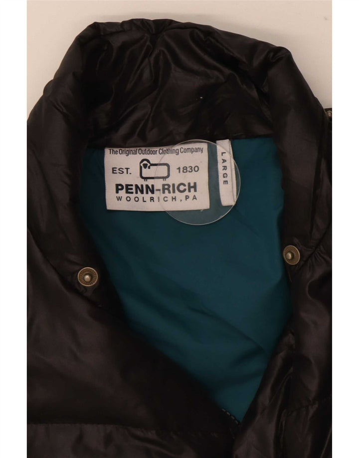 Woolrich Herren Wattierte Jacke UK 40 Large Schwarz