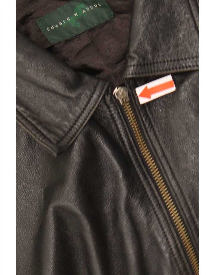 Vintage Herren Lederjacke UK 40 Large Schwarz