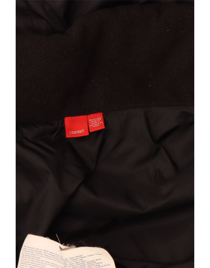 Esprit Womens Hooded Wattierter Mantel UK 12 Medium Schwarz Polyester