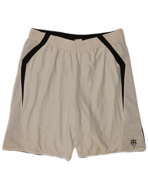 Adidas Mens Sport Shorts Medium White Colourblock Polyester