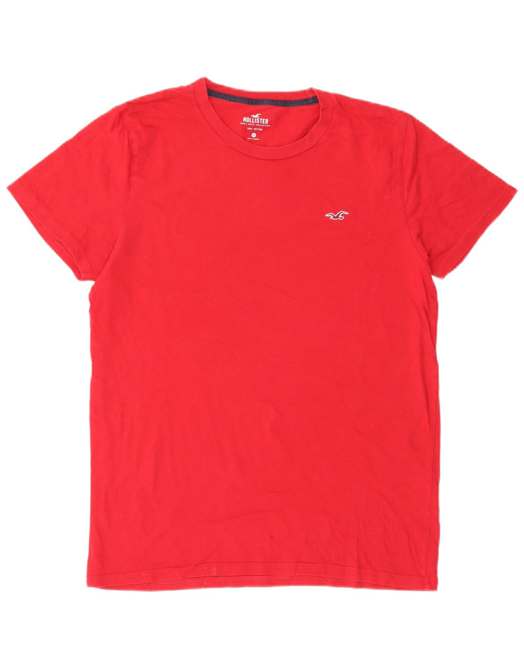 Hollister Herren-T-Shirt-Oberteil aus mittelroter Baumwolle