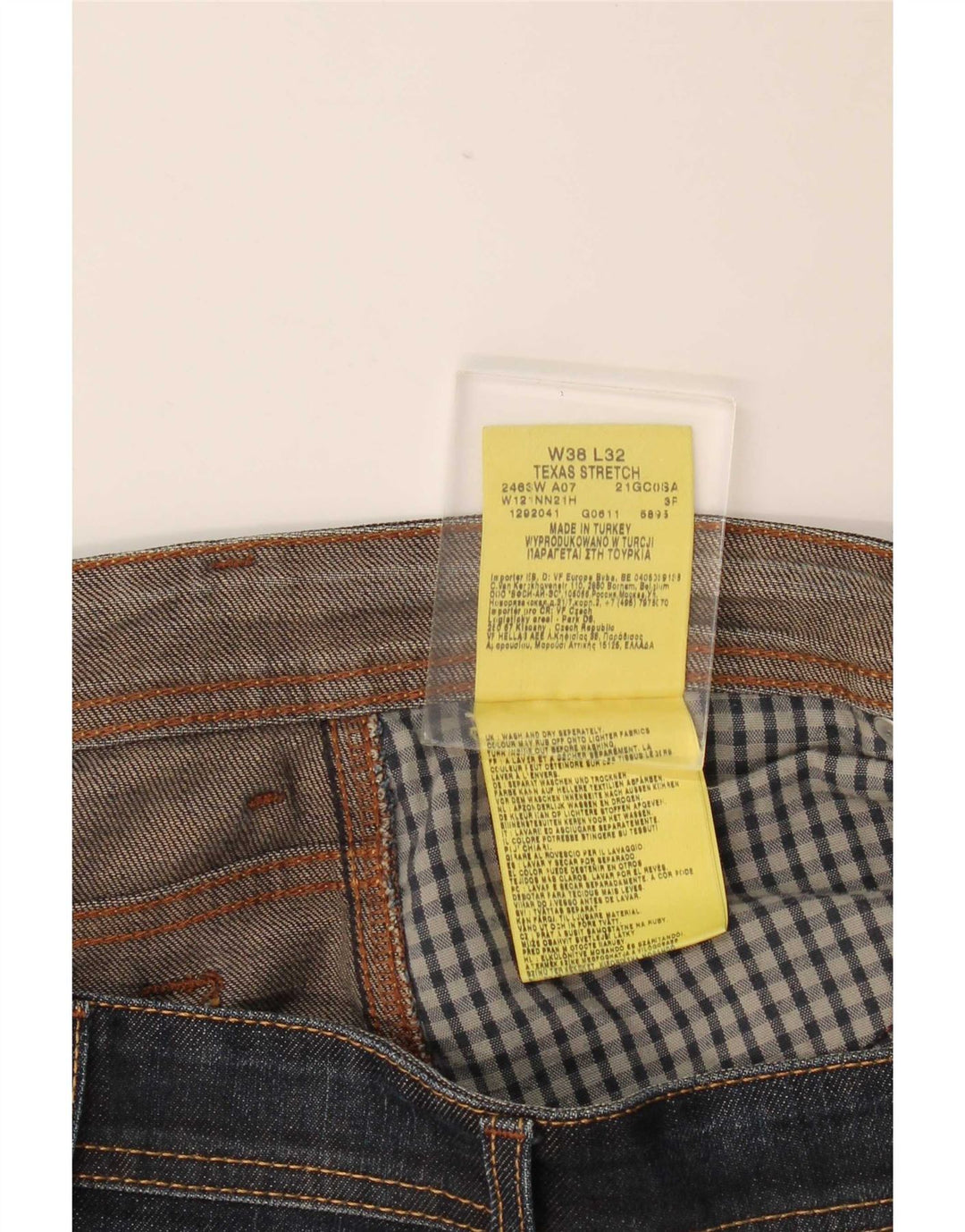 Wrangler Herren Texas Stretch Straight Jeans W38 L32 Blaue Baumwolle