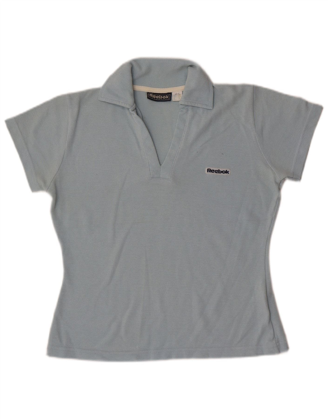 Reebok Damen Poloshirt UK 10 Small Blau Polyester