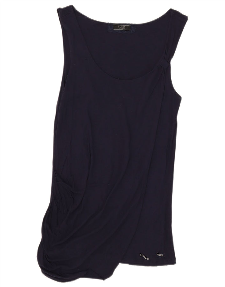 Guess Ärmelloses Damen-Blusenoberteil, Größe S, Marineblau