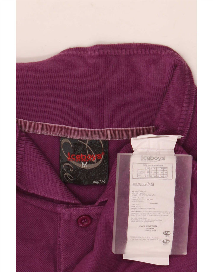 Vintage Herren Poloshirt Medium Lila Baumwolle