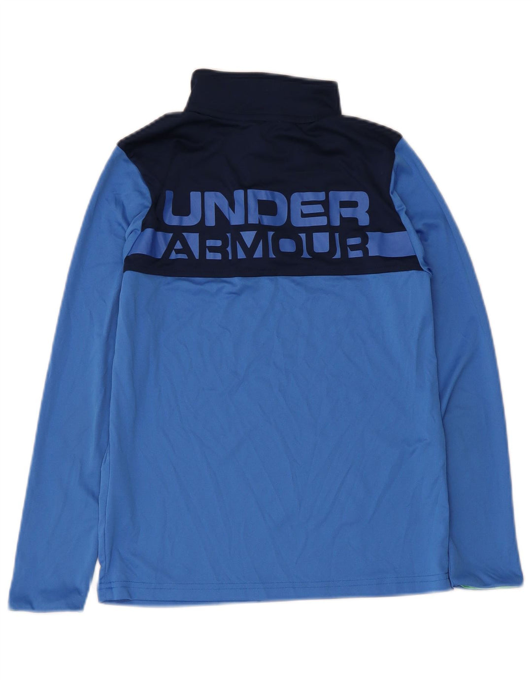 Under Armour Jungen-Trainingsanzugoberteil mit grafischem Pullover, 9–10 Jahre, Mittelblau