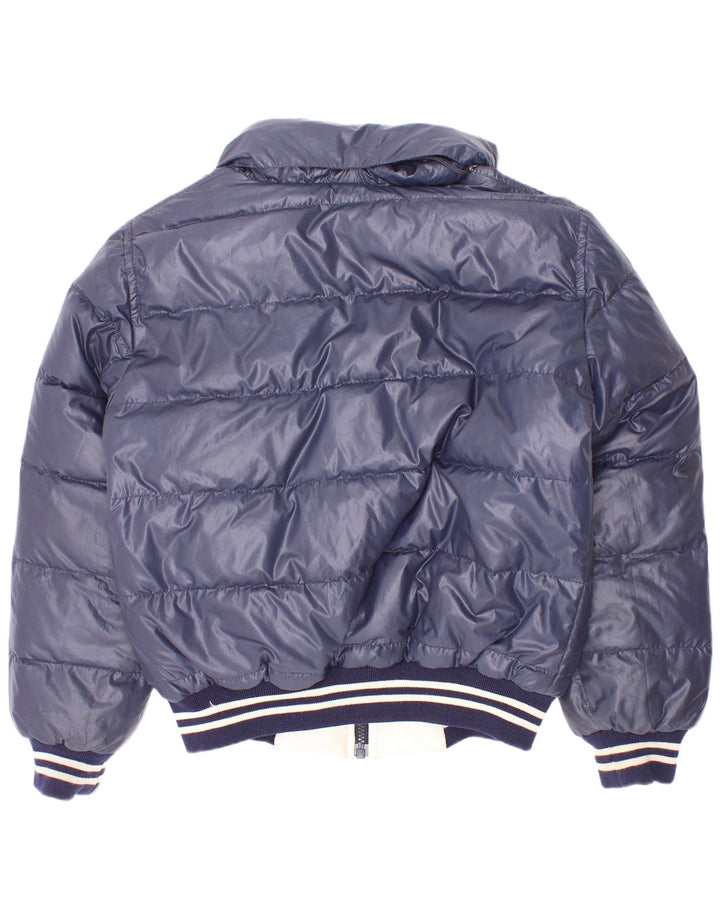Fay Wendbare wattierte Jacke mit Kapuze für Jungen, 7–8 Jahre, Marineblau gestreift