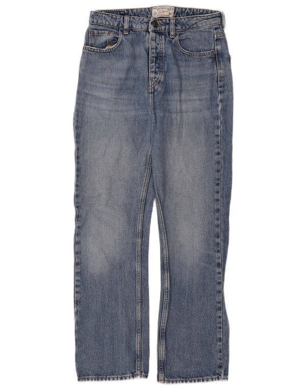 Fat Face Damen Straight Jeans UK 8 Small W27 L28 Blaue Baumwolle