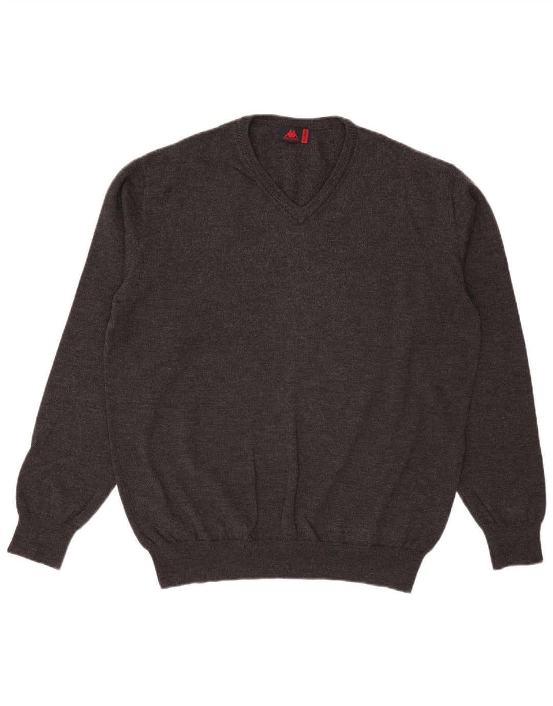 KAPPA Herren-Pullover mit V-Ausschnitt, 2XL, Grau