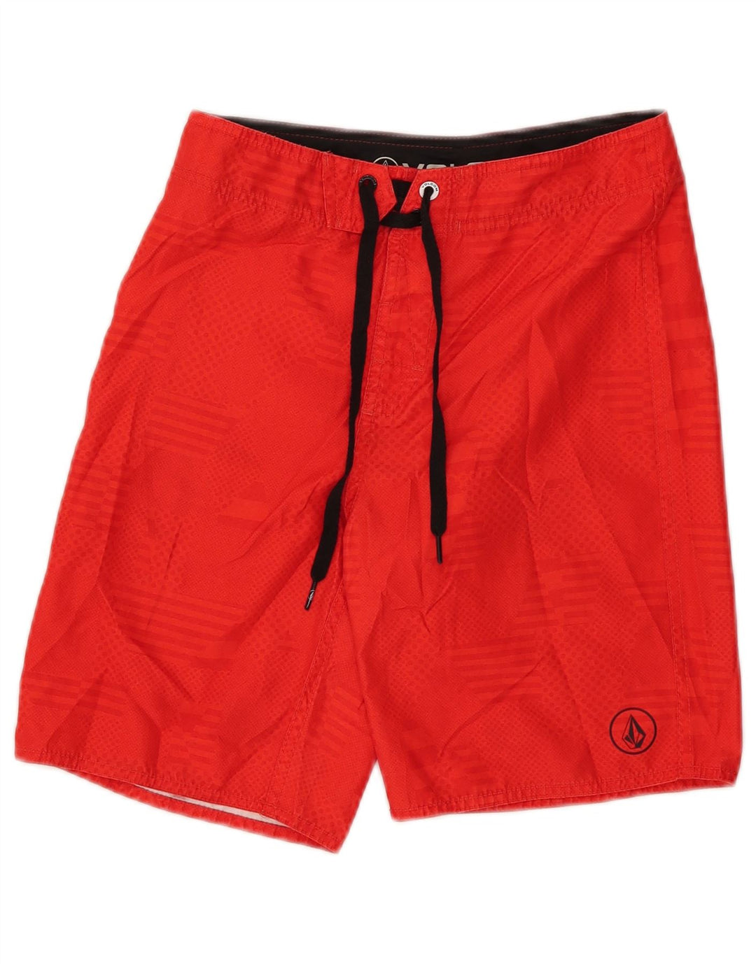 Volcom Badeshorts für Jungen, 11–12 Jahre, rot gestreift, Polyester