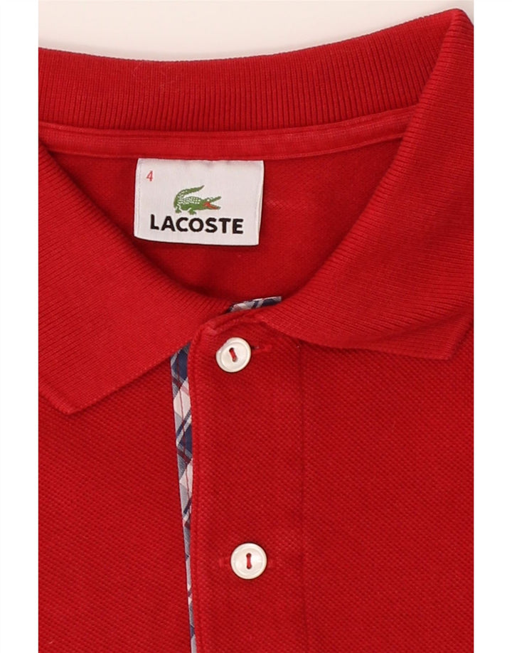 LACOSTE Mens Polo Shirt Size 4 Medium Red Cotton Vintage Lacoste and Second-Hand Lacoste from Messina Hembry 