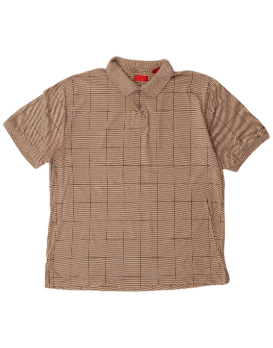 Izod Herren-Poloshirt, groß, beige, geometrische Baumwolle