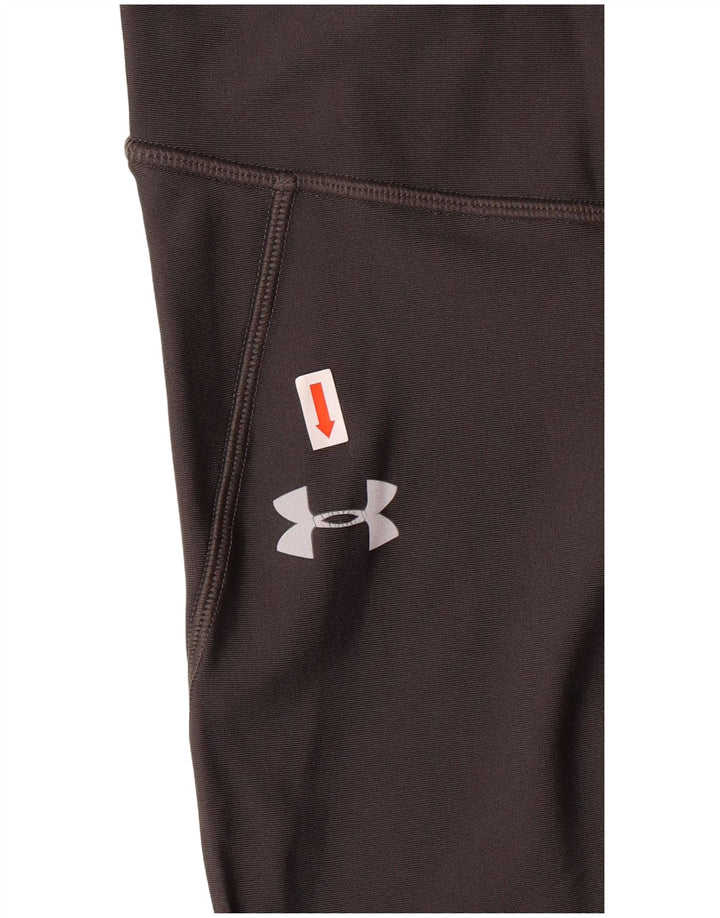 UNDER ARMOUR Damen Heat Gear Leggings UK 8 Small Grau Farbblock