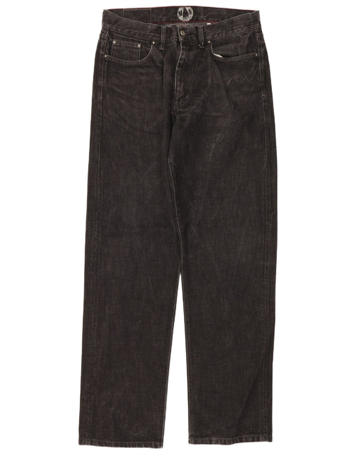 Murphy & Nye Herren Straight Jeans W34 L33 Schwarze Baumwolle