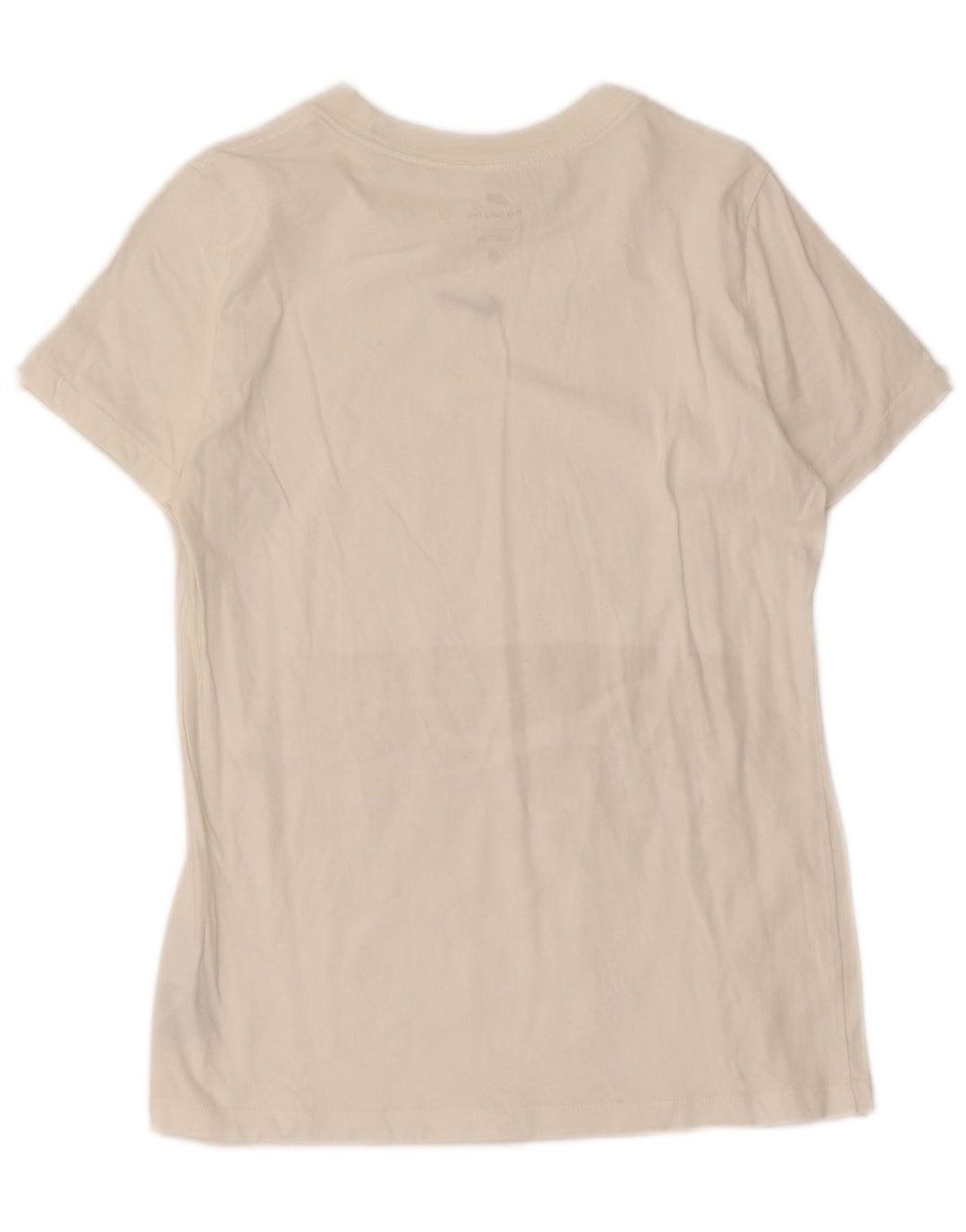 Nike Damen T-Shirt Top UK 10 Small Weiße Baumwolle