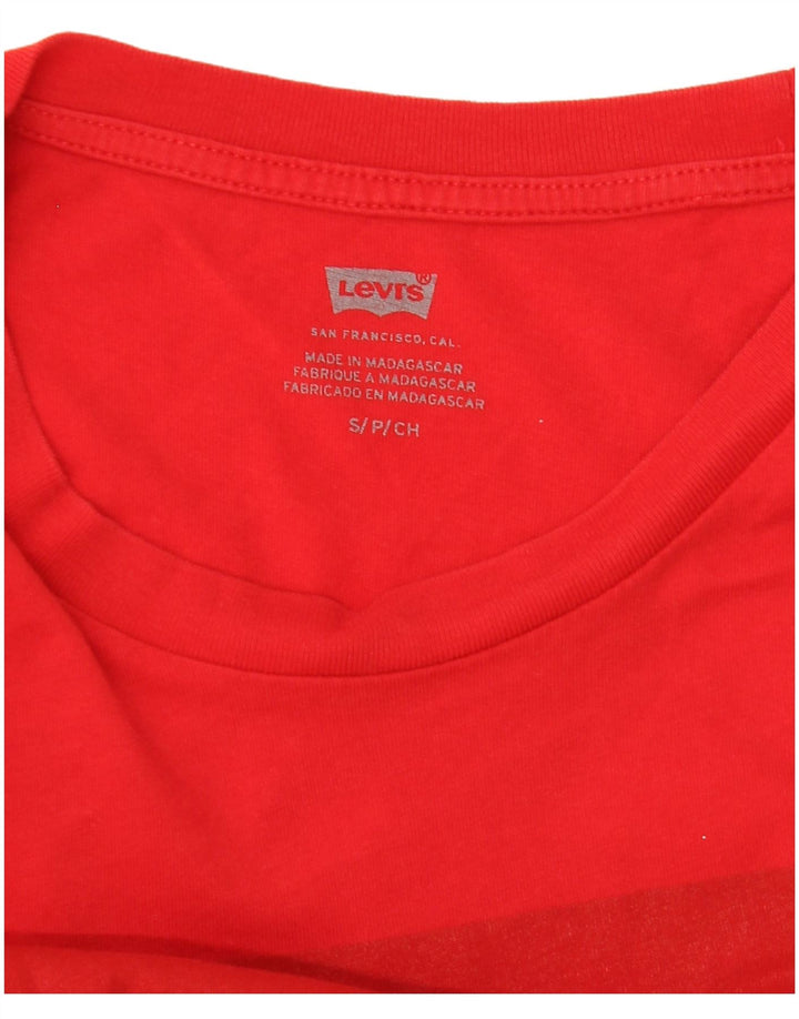 Levi's Damen-T-Shirt mit Grafik, UK 10, Größe S, Rot