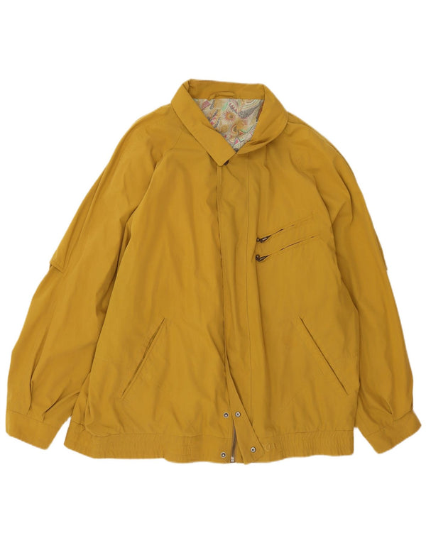 Vintage Herren Utility Jacke IT 56 3XL Gelbe Baumwolle