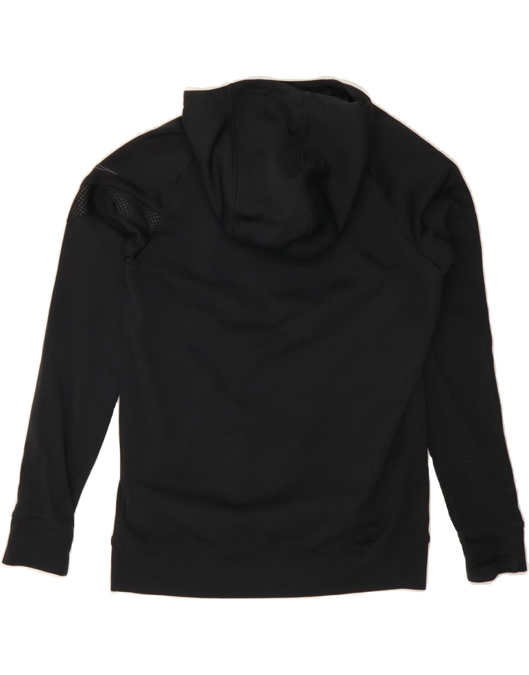 NIKE Boys Dri Fit Hoodie Jumper 10-11 Years Medium Black Polyester Vintage Nike and Second-Hand Nike from Messina Hembry 