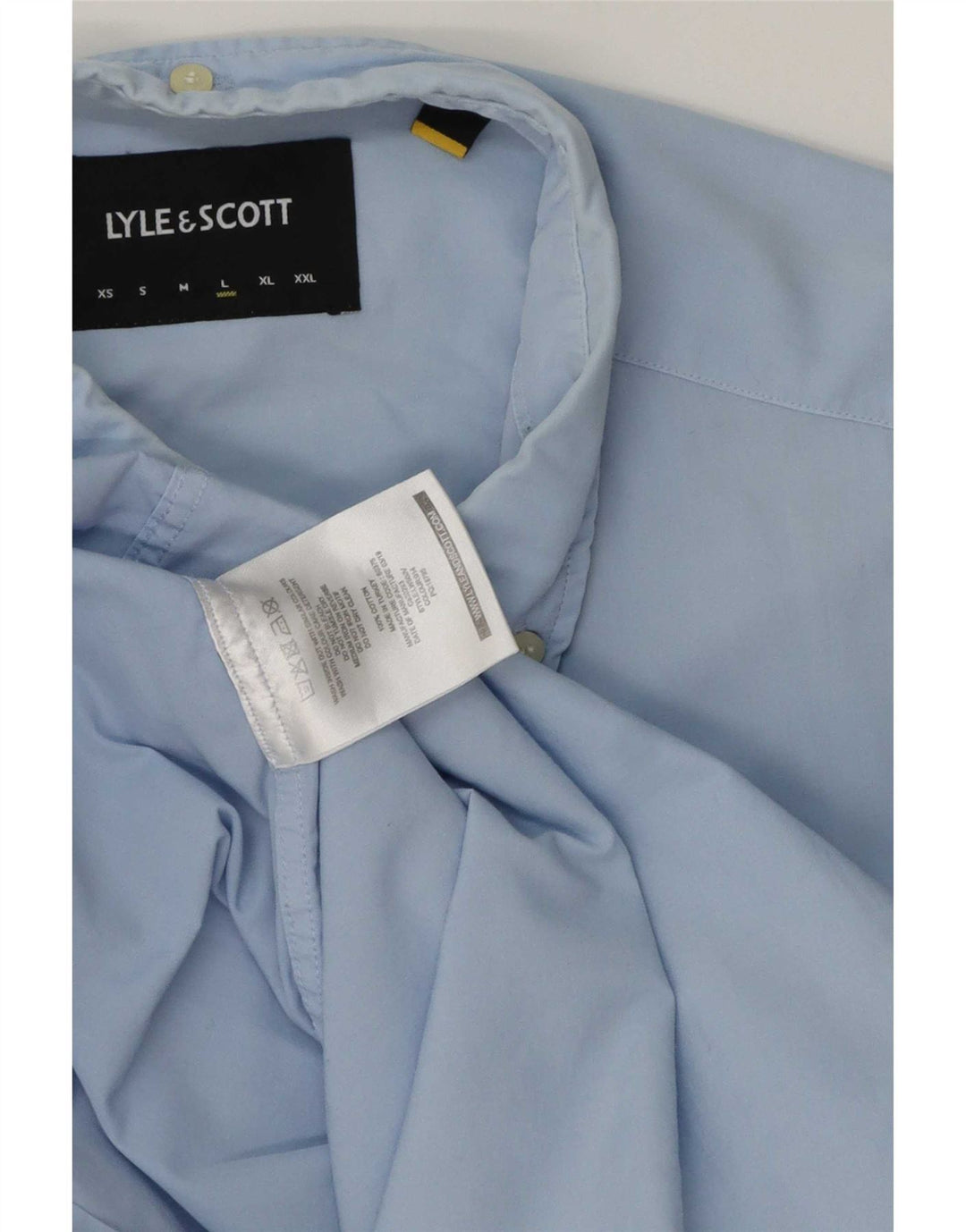 Lyle & Scott Herren-Hemd, groß, aus blauer Baumwolle