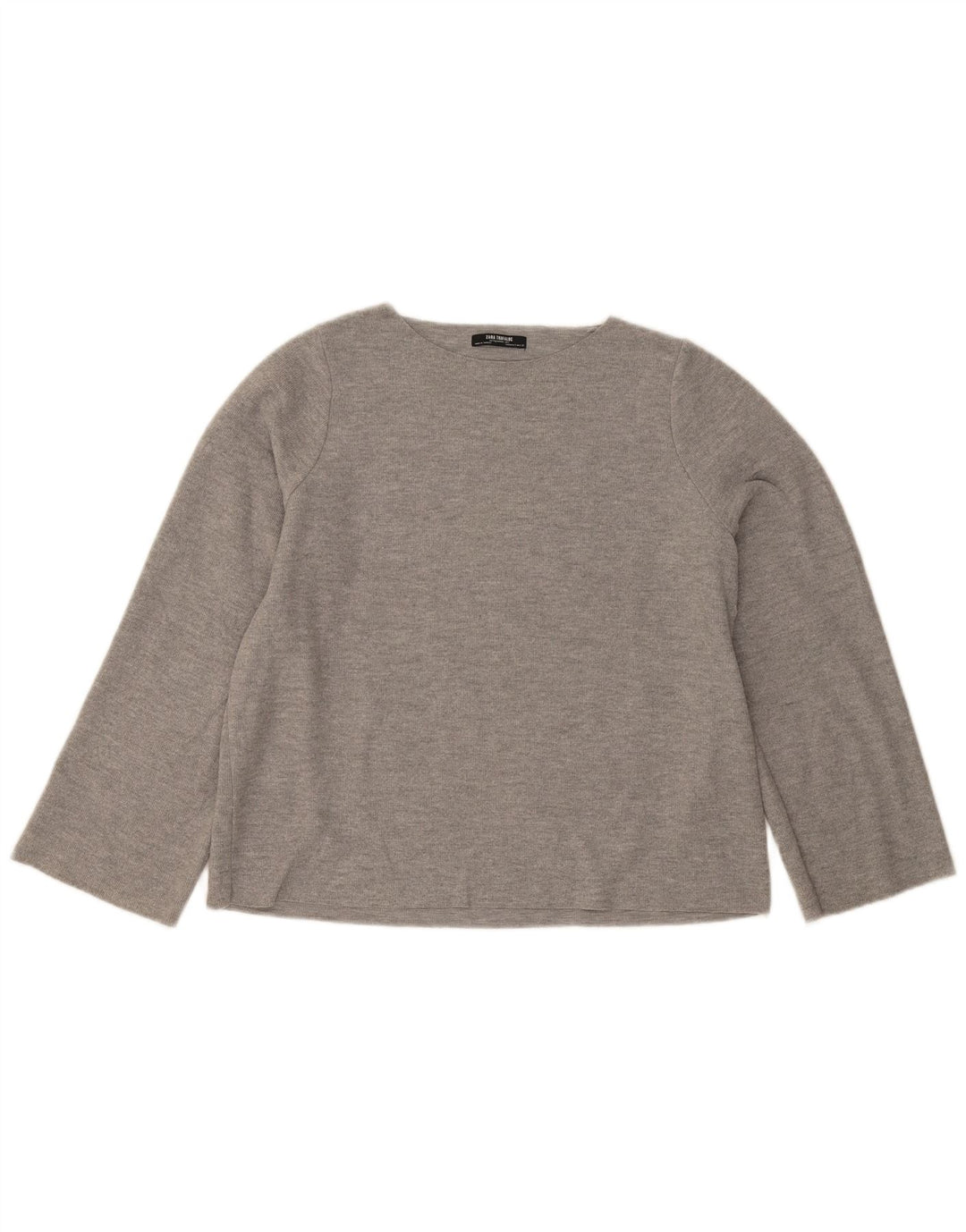 Zara Damen Trafaluc Übergroßes Top Langarm UK 10 Small Grau