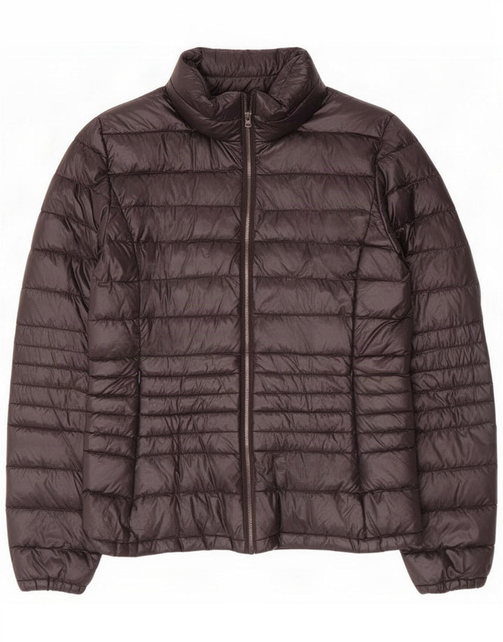 Benetton Damen Wattierte Jacke UK 12 Medium Black Nylon