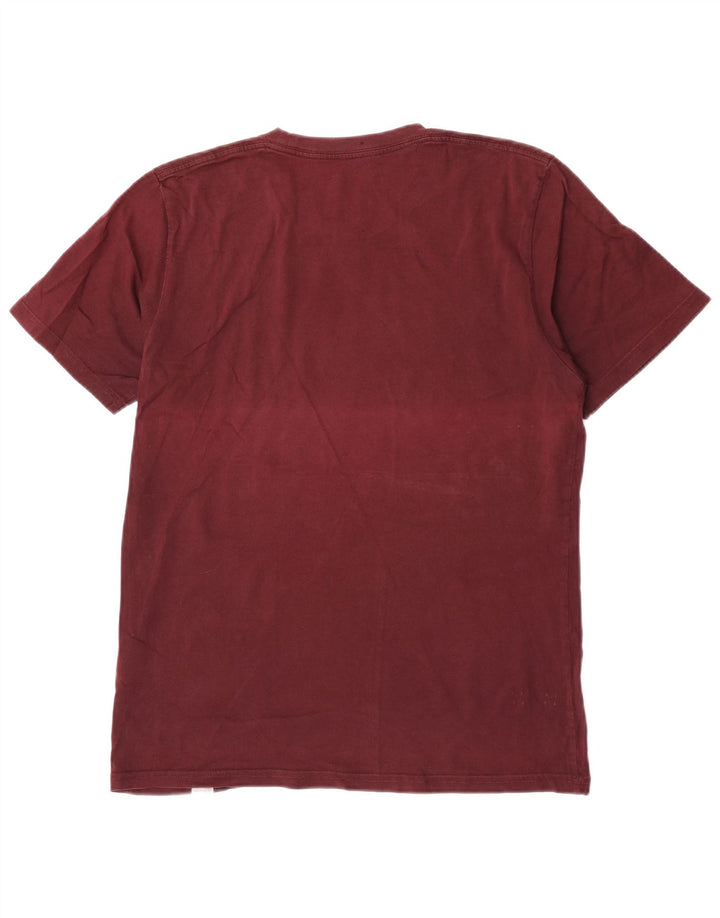 Carhartt Herren Grafik-T-Shirt-Oberteil aus mittlerer burgunderroter Baumwolle