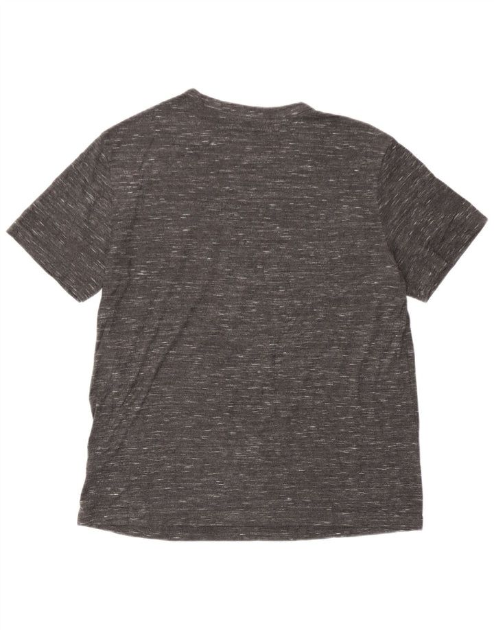 Lee Herren T-Shirt-Oberteil aus mittelgrau gesprenkelter Baumwolle