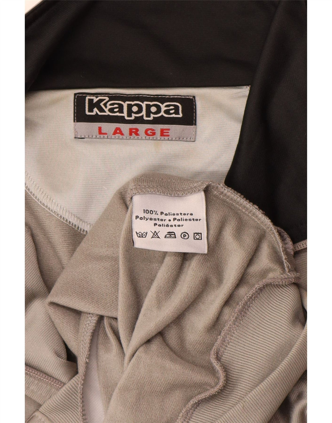 Kappa Herren-Trainingsanzug-Top-Jacke, groß, Grau, Farbblock