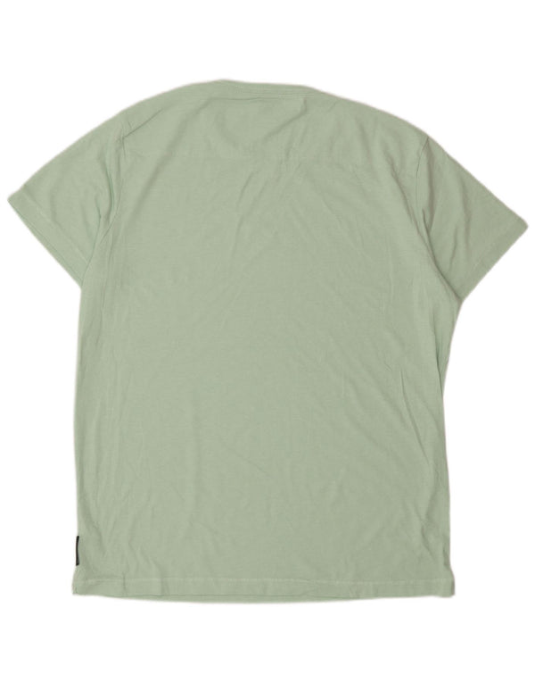 French Connection Herren T-Shirt Top Large Grün Baumwolle