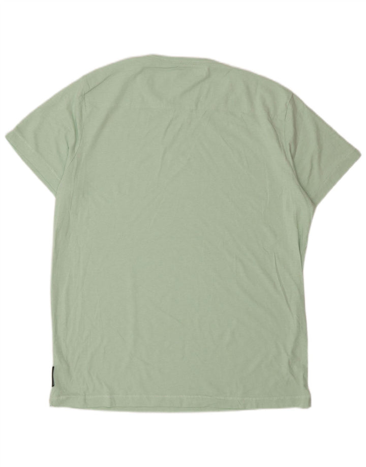 French Connection Herren T-Shirt Top Large Grün Baumwolle