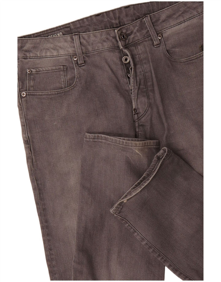 G-Star Herren Straight Jeans W32 L32 Graue Baumwolle