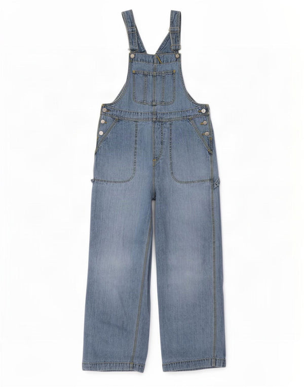 Vintage Damen Latzhose Cargo Straight Jeans Medium W36 L32 Blaue Baumwolle