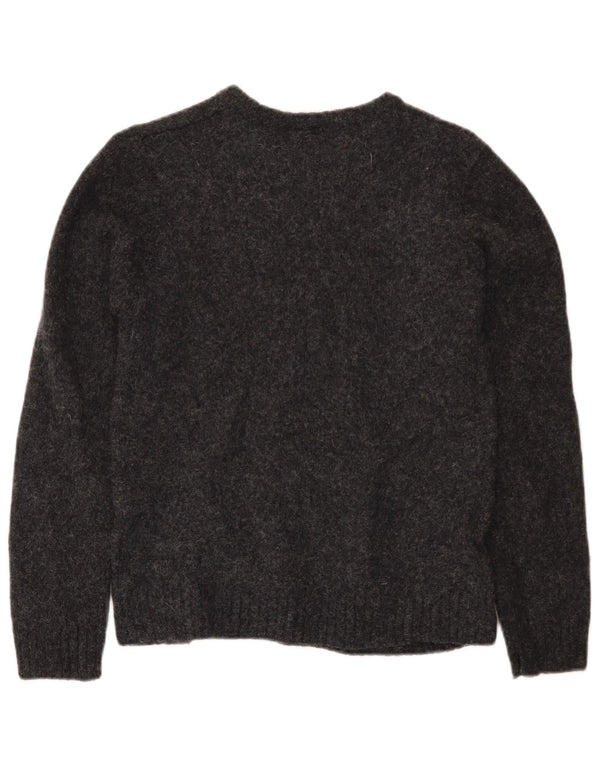 Carhartt Jungen-Pullover mit Rundhalsausschnitt, 7–8 Jahre, mittelgraue Wolle