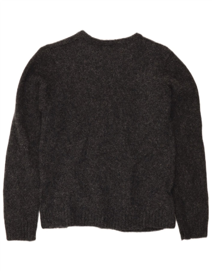 Carhartt Jungen-Pullover mit Rundhalsausschnitt, 7–8 Jahre, mittelgraue Wolle