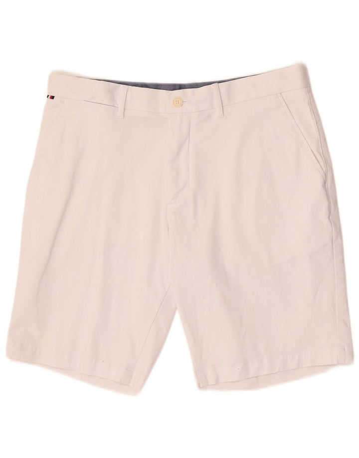 Tommy Hilfiger Herren Chino-Shorts W33 Mittelweiße Baumwolle