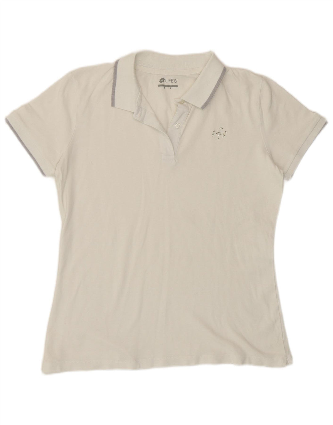 Lotto Damen Poloshirt UK 14 Medium Weiß