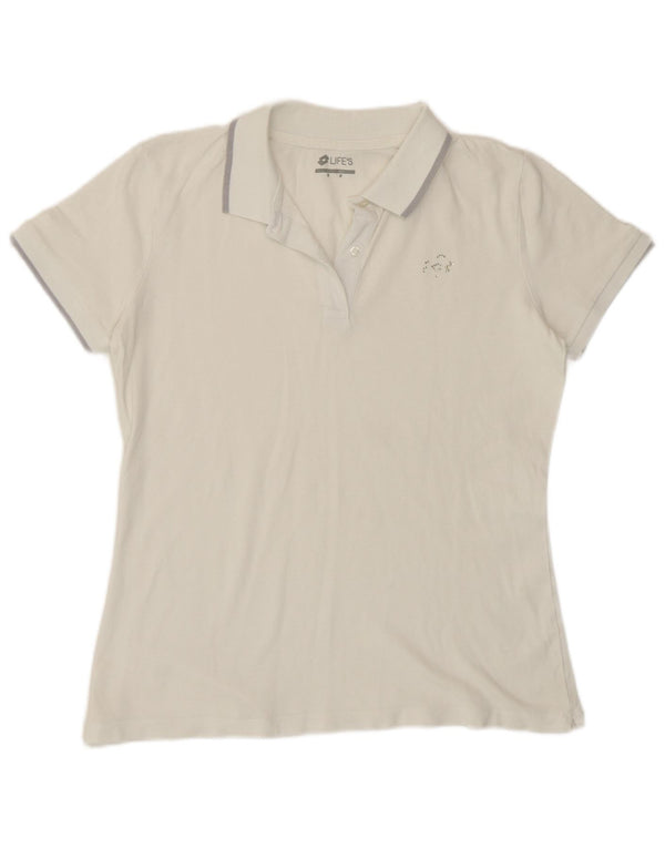 Lotto Damen Poloshirt UK 14 Medium Weiß