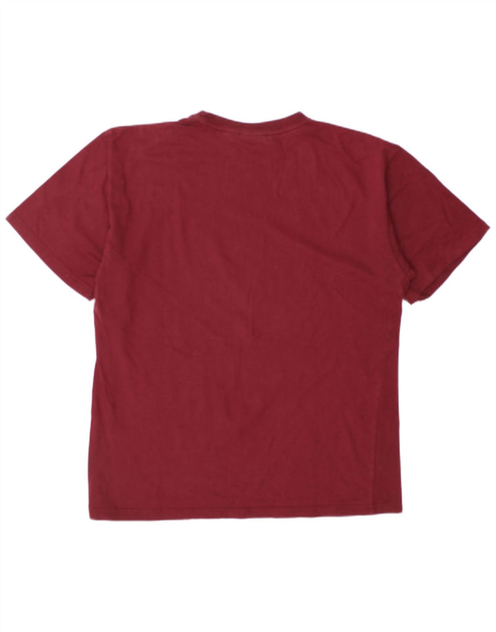 Reebok Herren T-Shirt Top Large Burgund Baumwolle