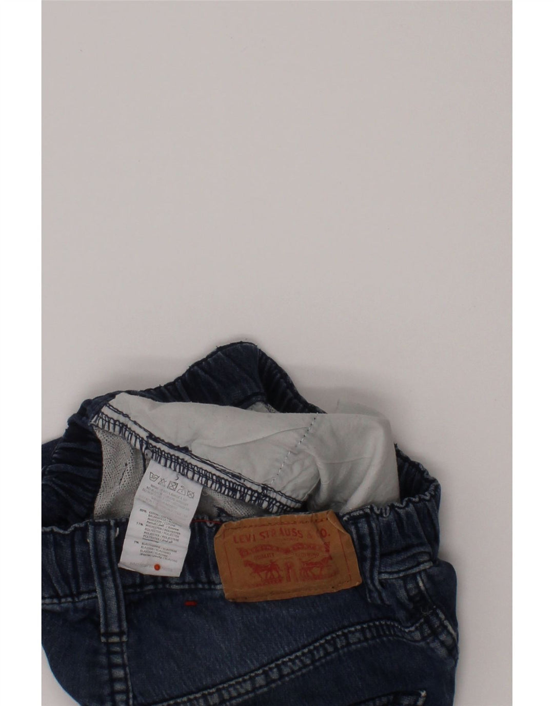 LEVI'S Mädchen-Jeansshorts, 4–5 Jahre, W22, blaue Baumwolle