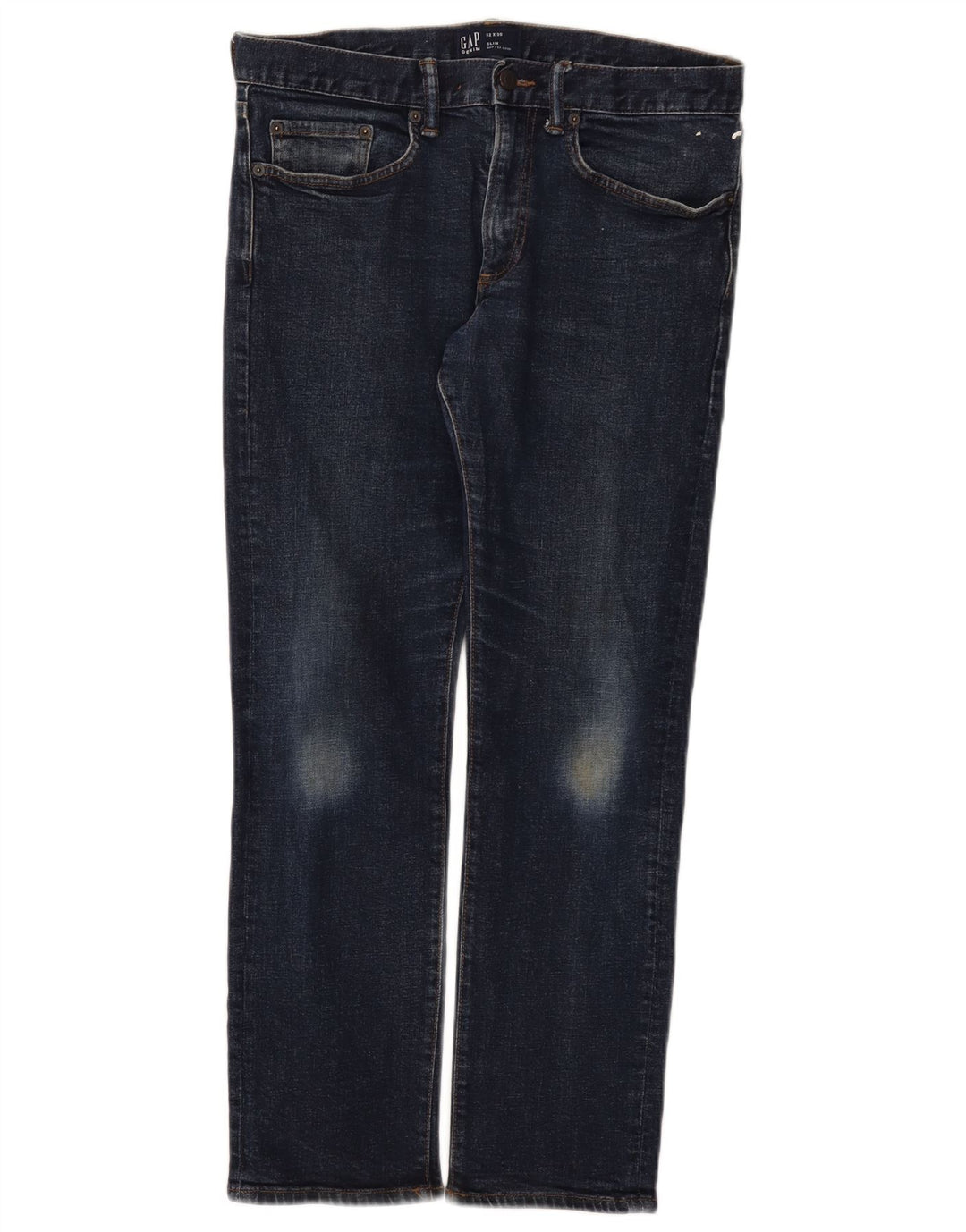 Gap Herren Slim Jeans W32 L27 Marineblau Baumwolle