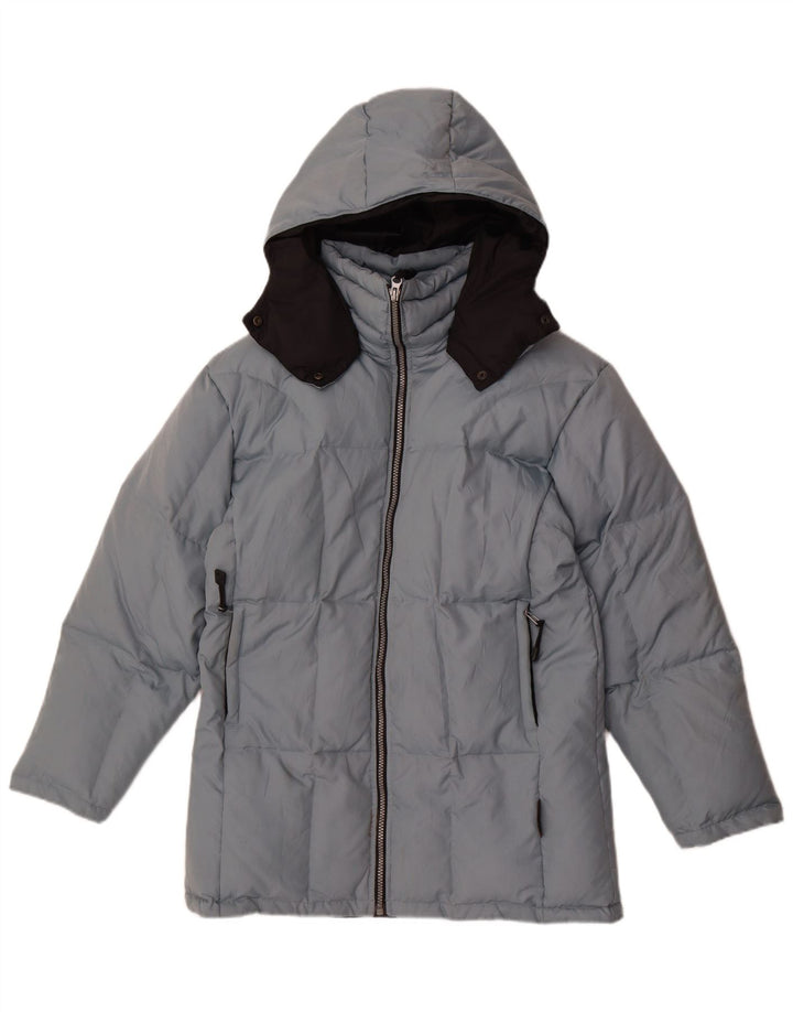 Asics Herren-Kapuzenjacke, wattiert, UK 36, Größe S, blau, Polyester