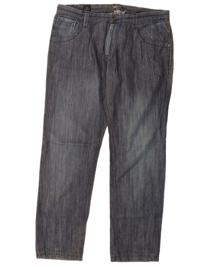 Datch Herren Straight Jeans W36 L30 Marineblaue Baumwolle